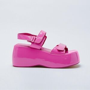 Nasty Gal Pink Platform Sandals 💅